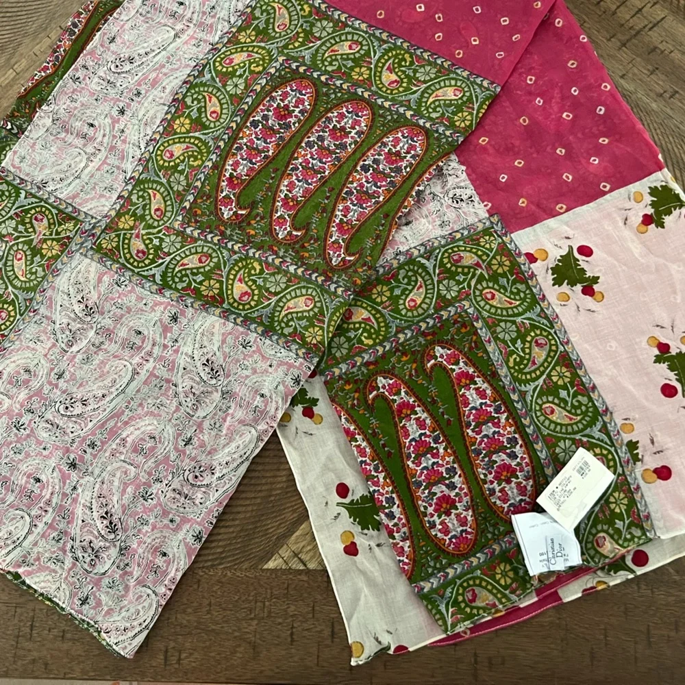 Dior Multicolor Patchwork Scarf